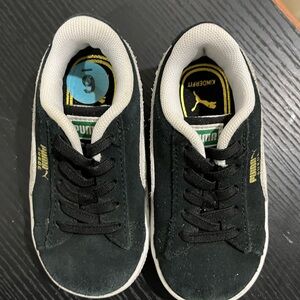 Puma Suede Classic Black/ White Kinderfit Toddler Sneaker Shoes Size 6C